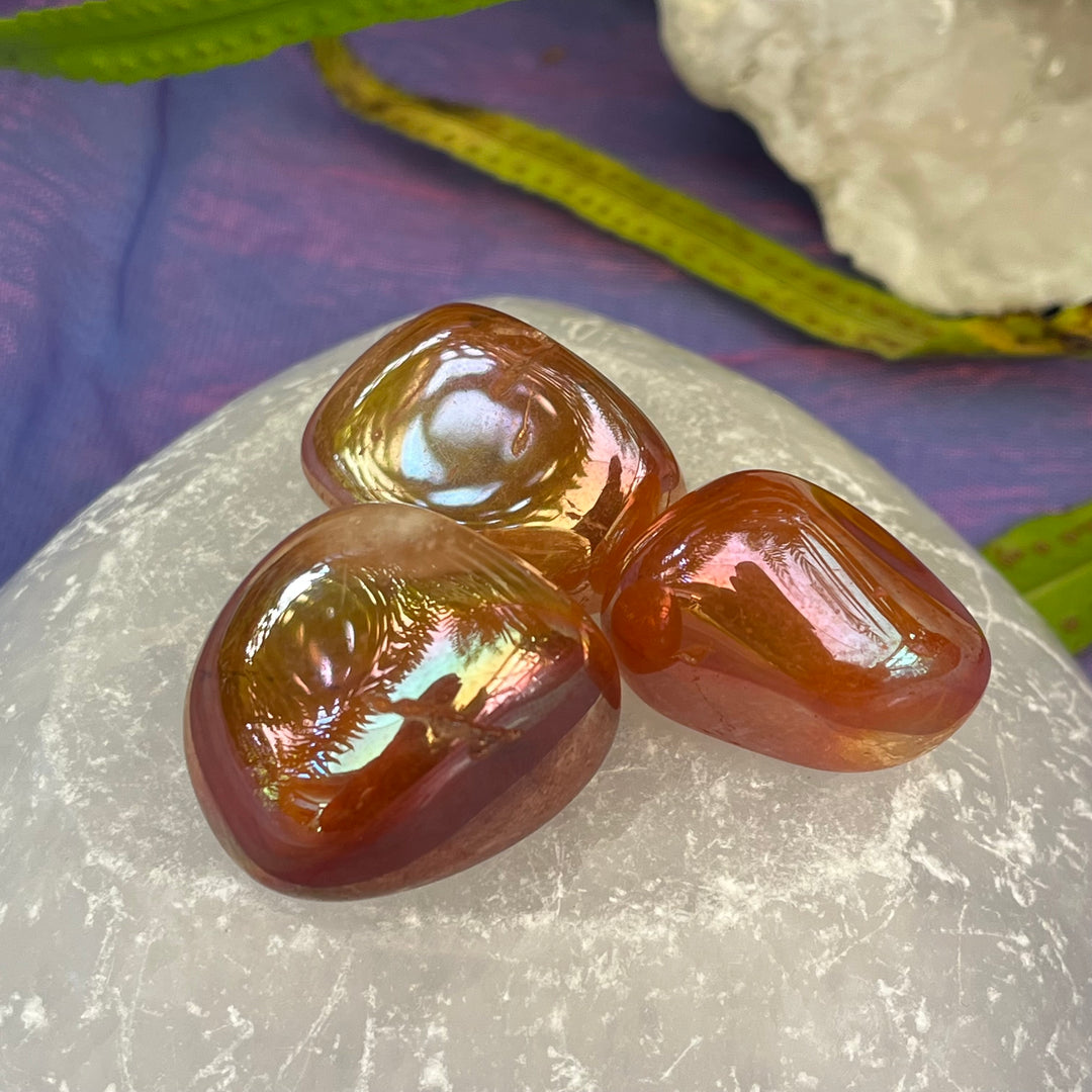 Sunset Aura Tumble Stone - Medium