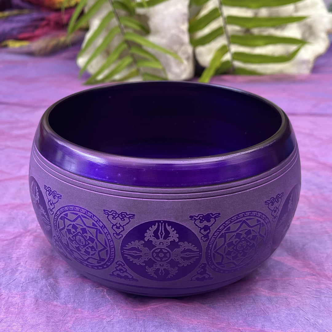 Singing Bowl Purple Vajra 14 cm