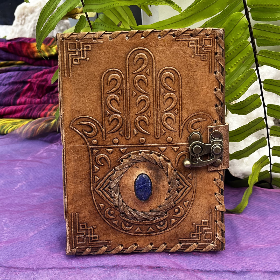 Journal Leather Hamsa 18 cm