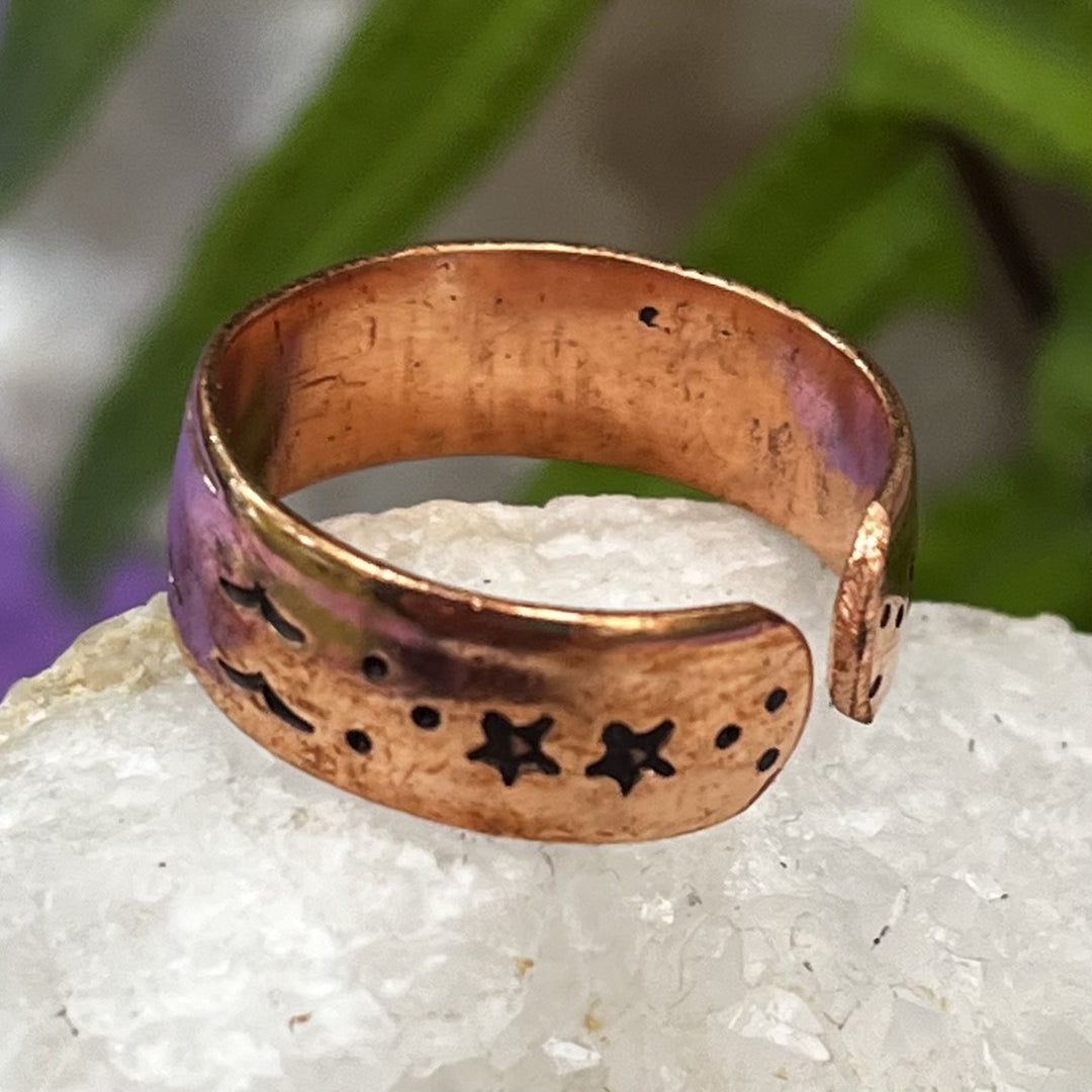 Ring Copper Celestial Healing Adjustable