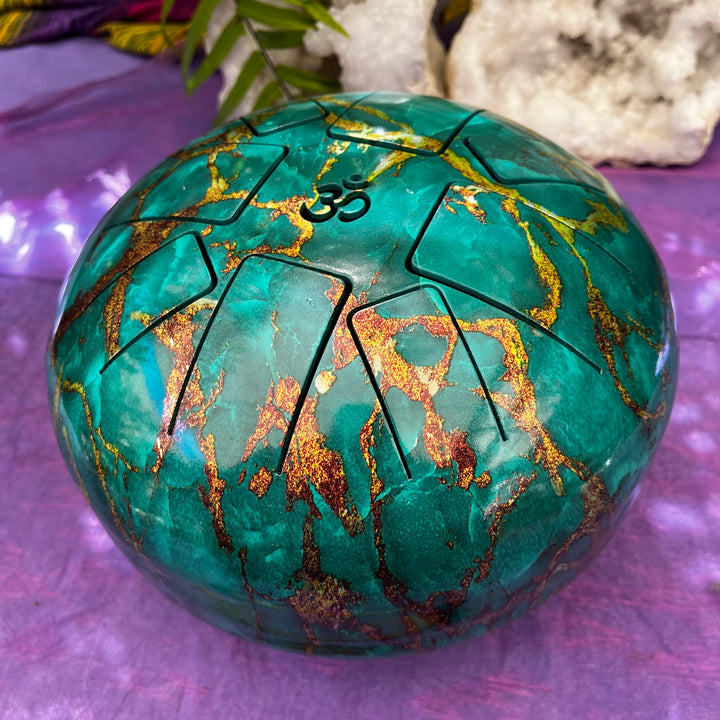 Tongue Drum Hapi Marble Turquoise Set 20 cm