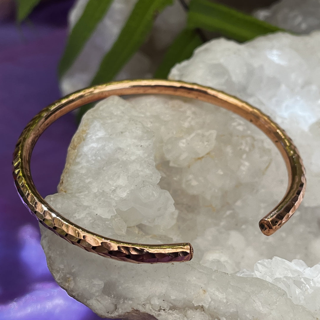 Bracelet Copper Cuff Beaten Thin