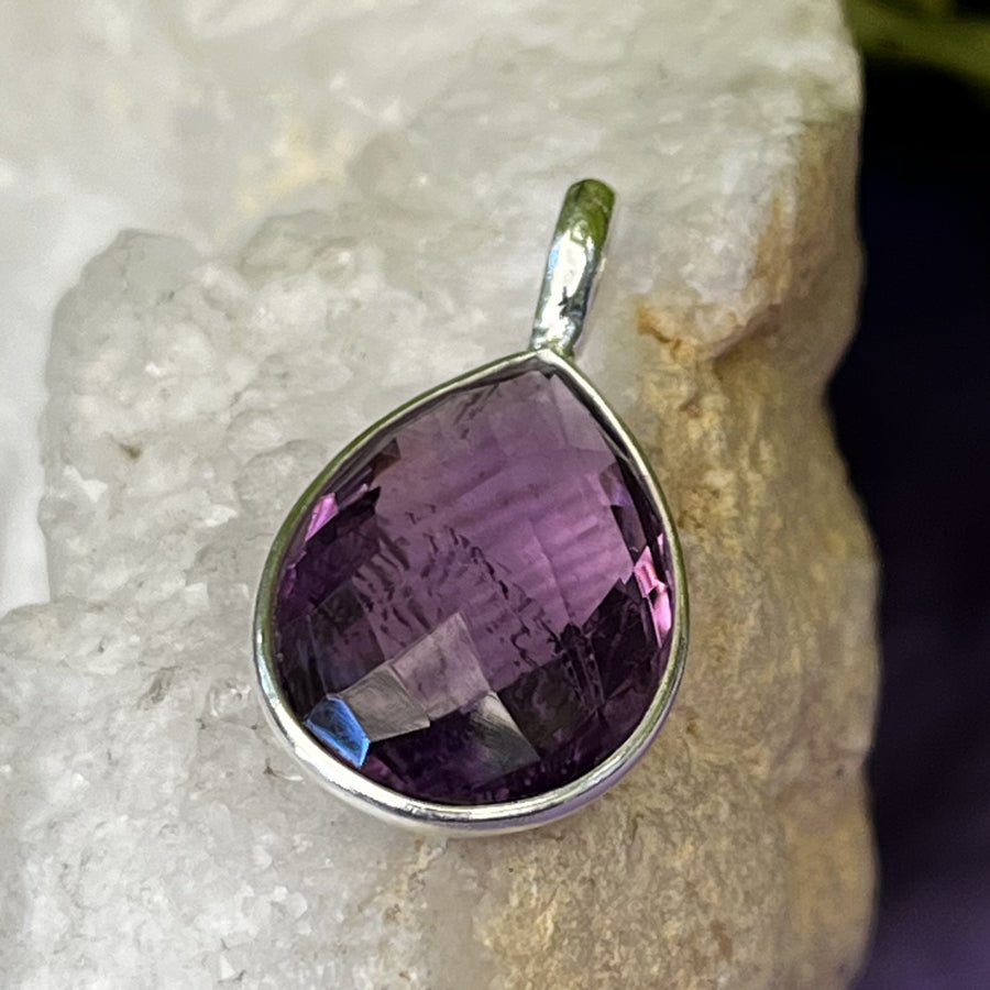 Pendant Amethyst Teardrop Facet 2.4 cm | Carpe Diem With Remi