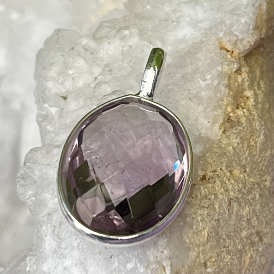 Pendant Amethyst Oval Facet 2.3 cm | Carpe Diem With Remi