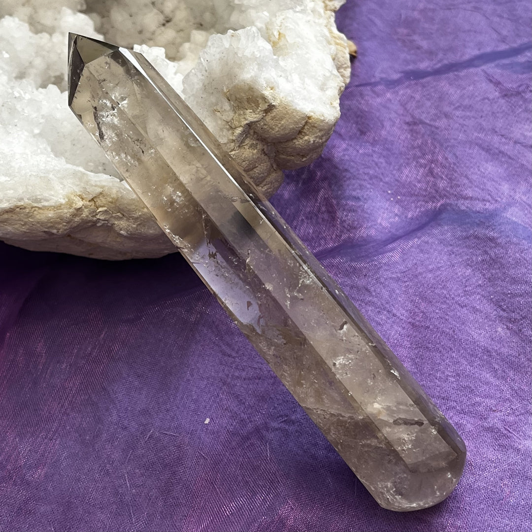 Wand Smokey Quartz Six Sided 13.2 cm