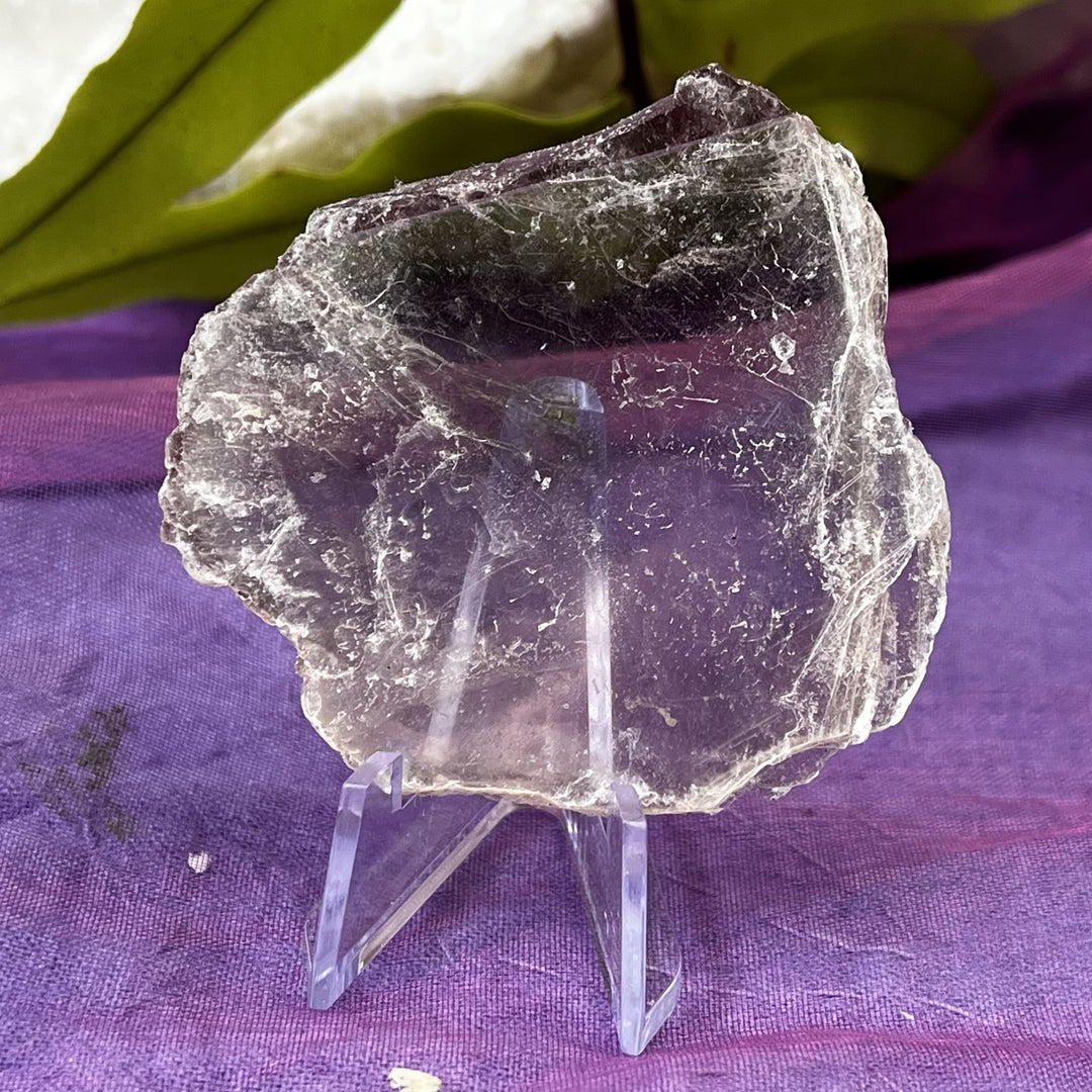 Lepidolite Mica Slice on Stand 5.1 cm
