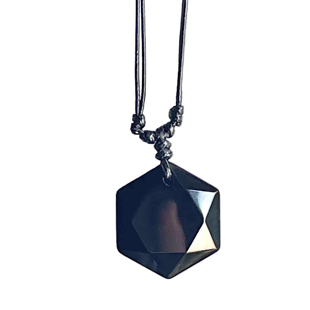 Choker Obsidian Hexagon