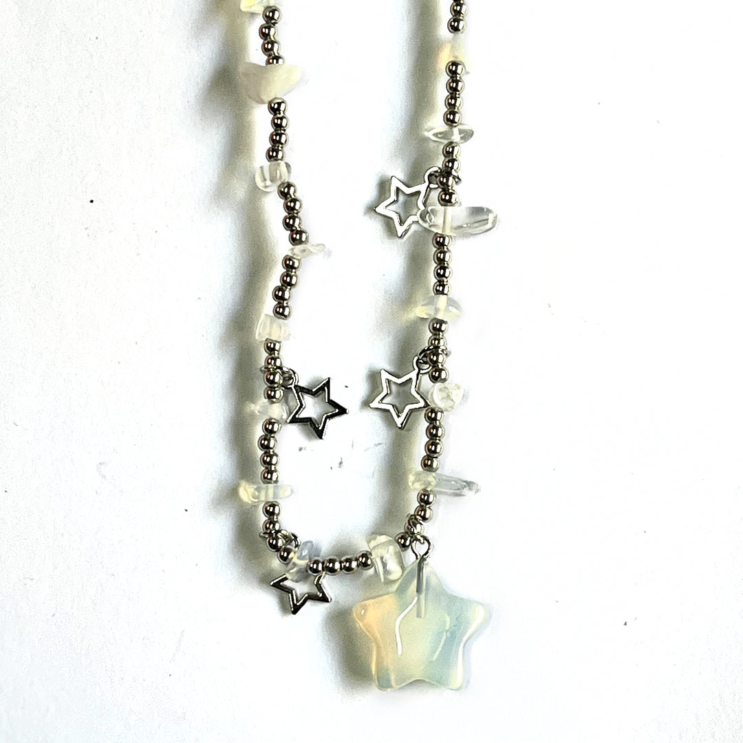 Choker Opalite Star Beaded