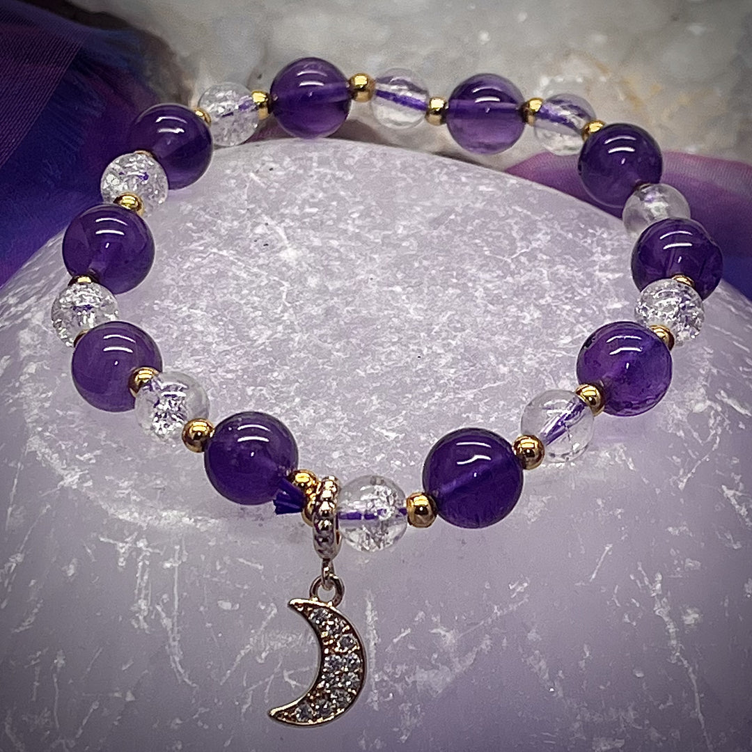 Bracelet Amethyst with Moon