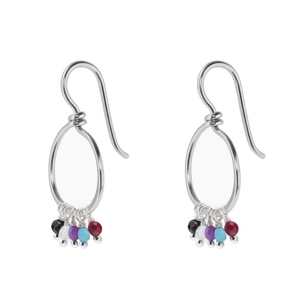Earrings Multi Bead Hoop