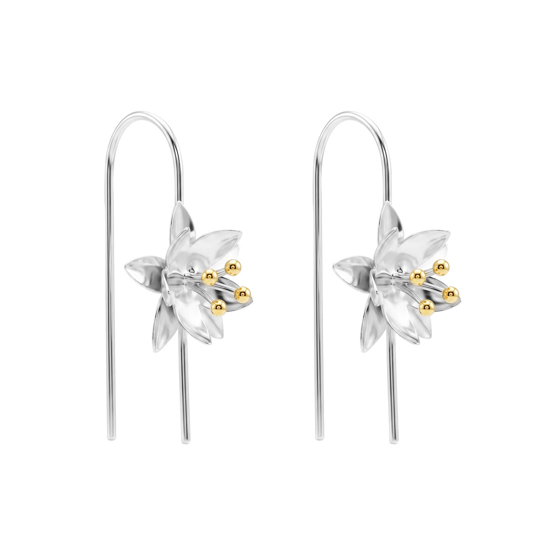 Earrings Flower Gold Anthers