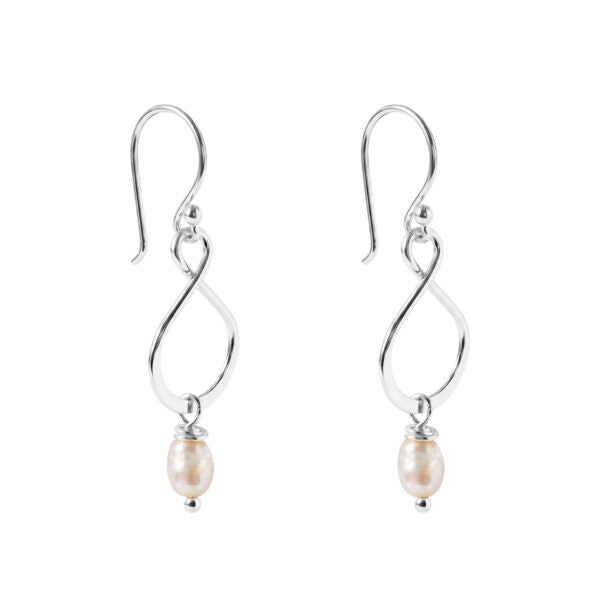 Earrings Pearl Infinity 3.3 cm