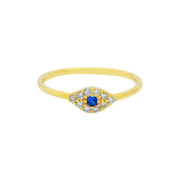 Ring Evil Eye Blue Size 7