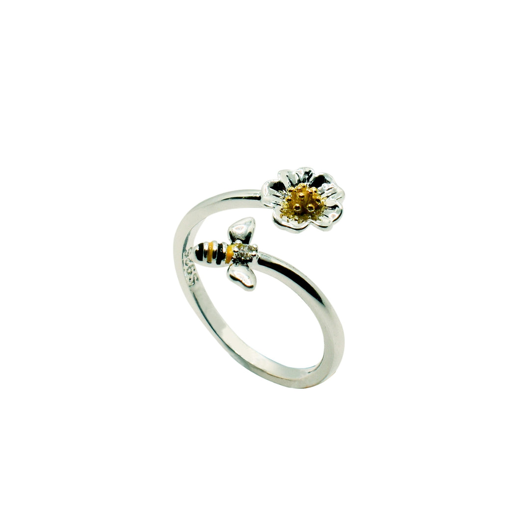 Ring Bee and Flower Adjustable