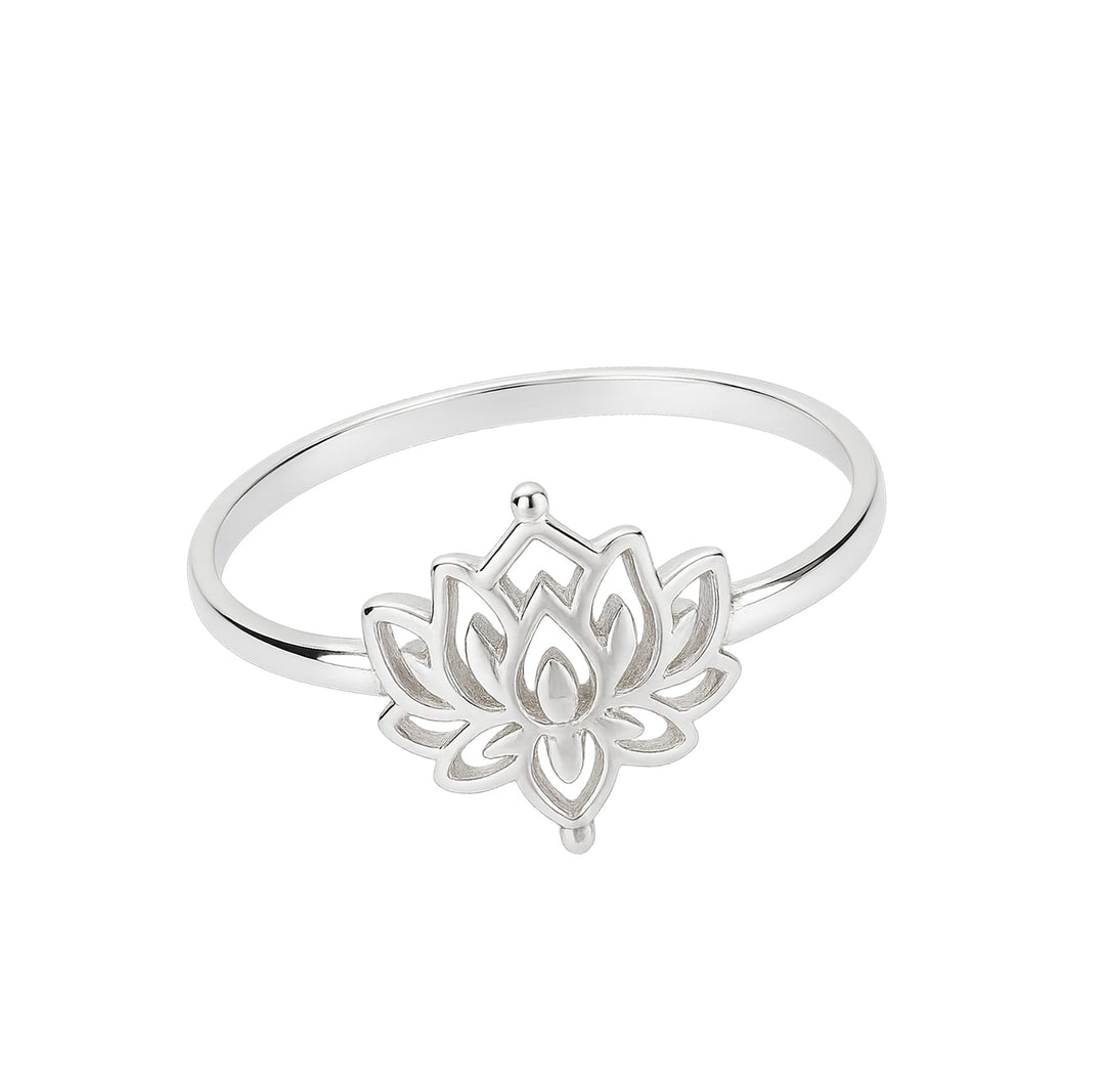 Ring Lotus Flower Silver