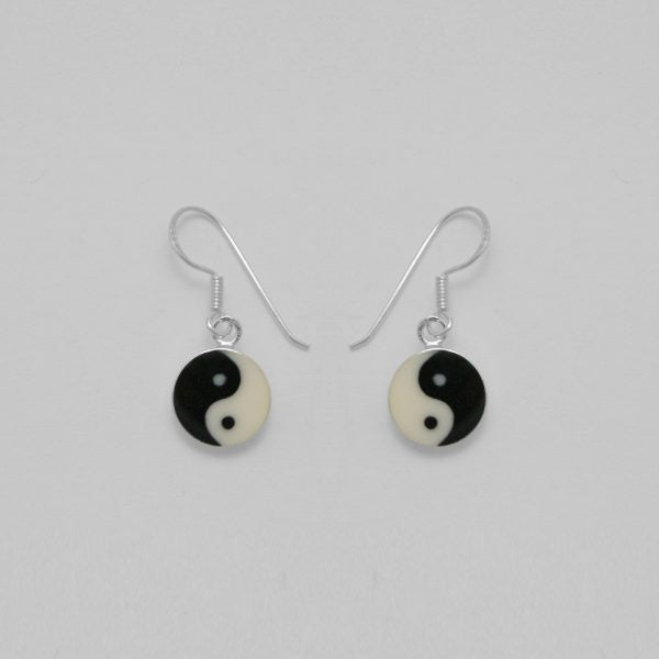 Earrings Yin Yang Round