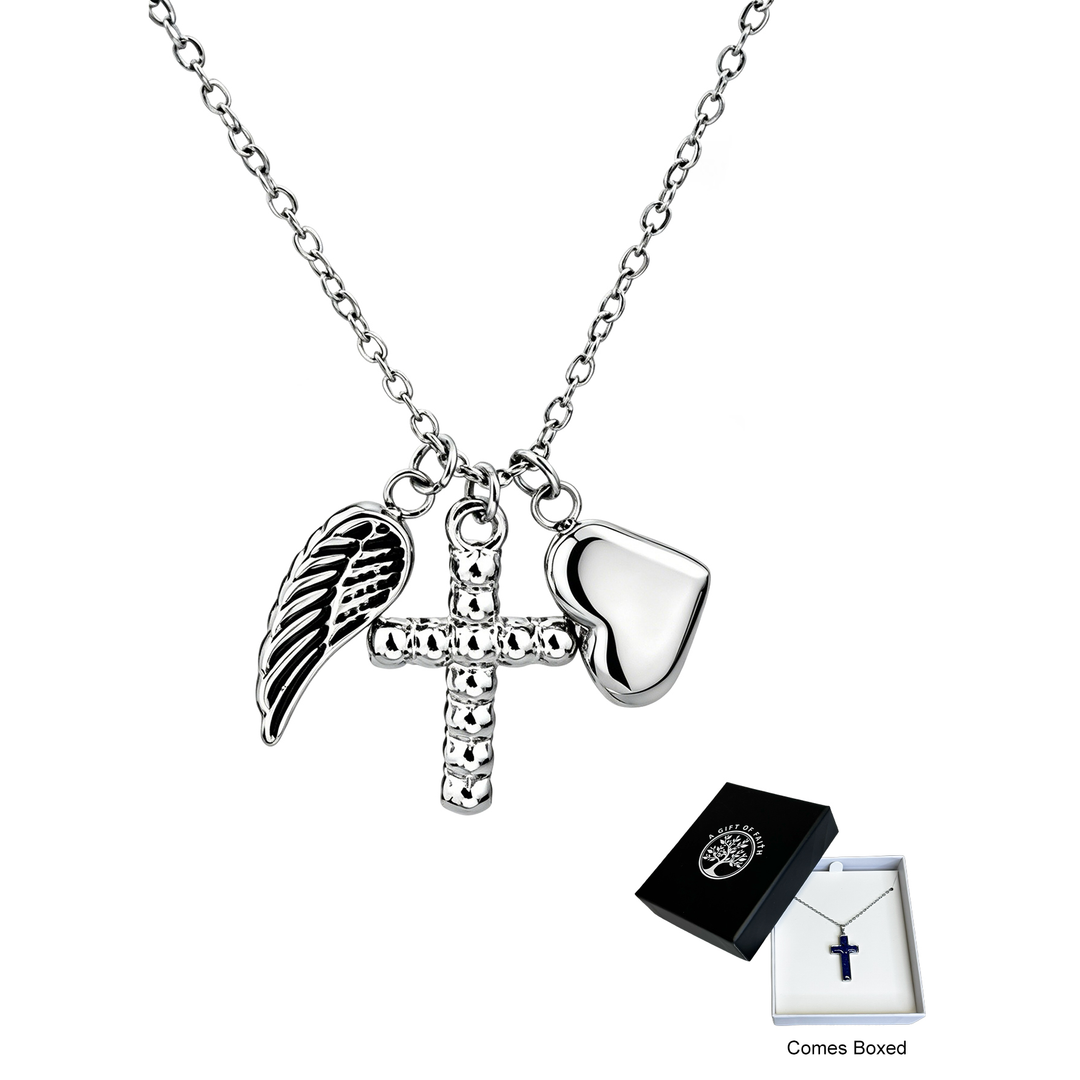 Necklace Cross Heart and Wing Gifts of Faith