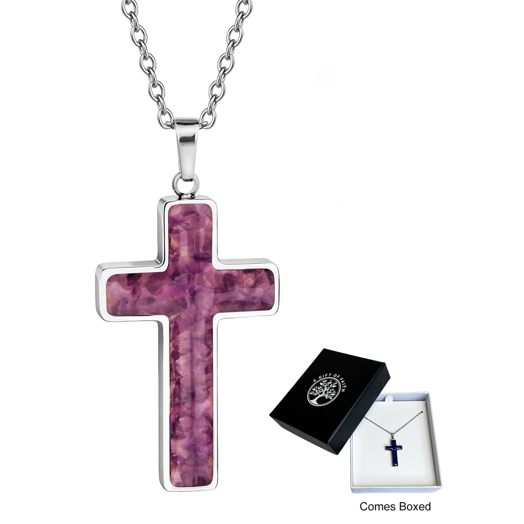 Necklace Cross Amethyst Gifts of Faith