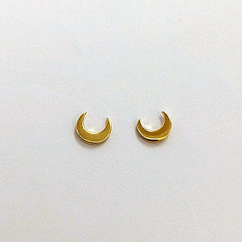 Stud Earrings Half Moon
