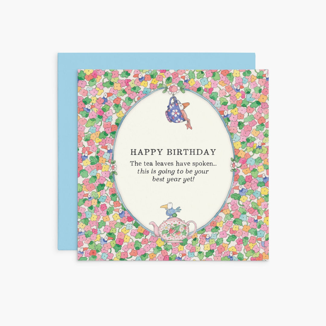 Card Happy Birthday Tea Leaves