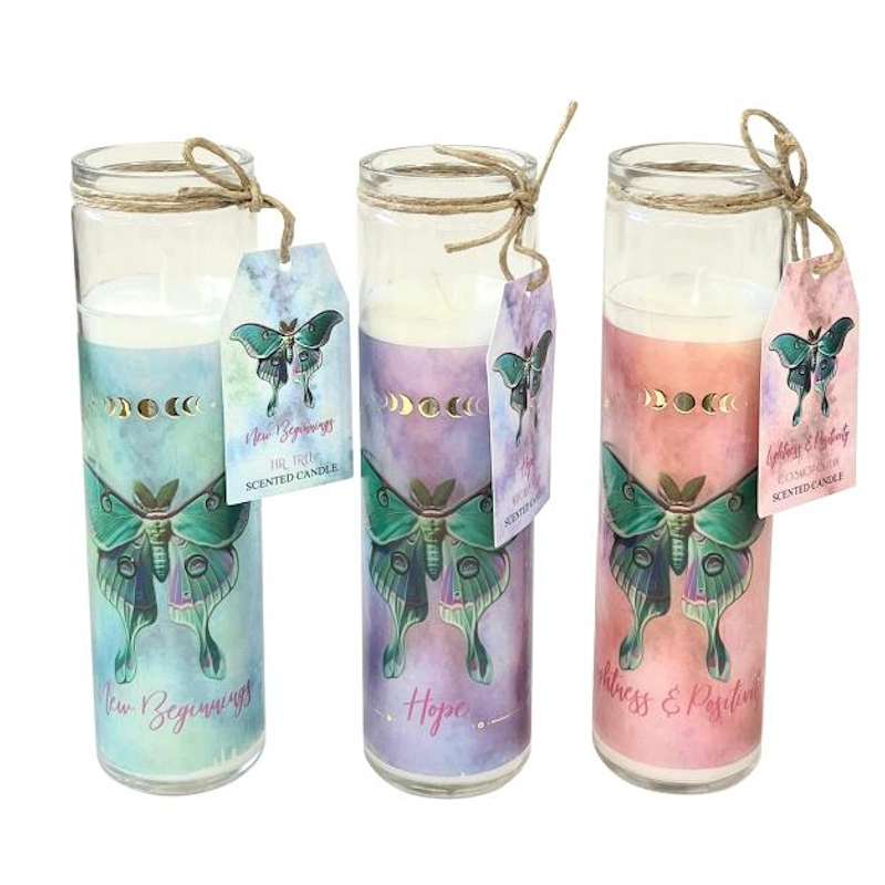 Candle Pillar Lunar Moth 21 cm - Instore Only