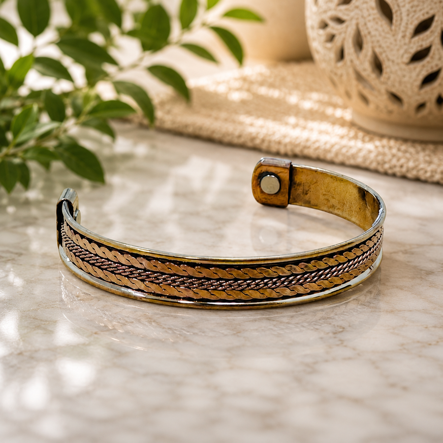 Bracelet Copper Double Braid Magnetic | Carpe Diem With Remi