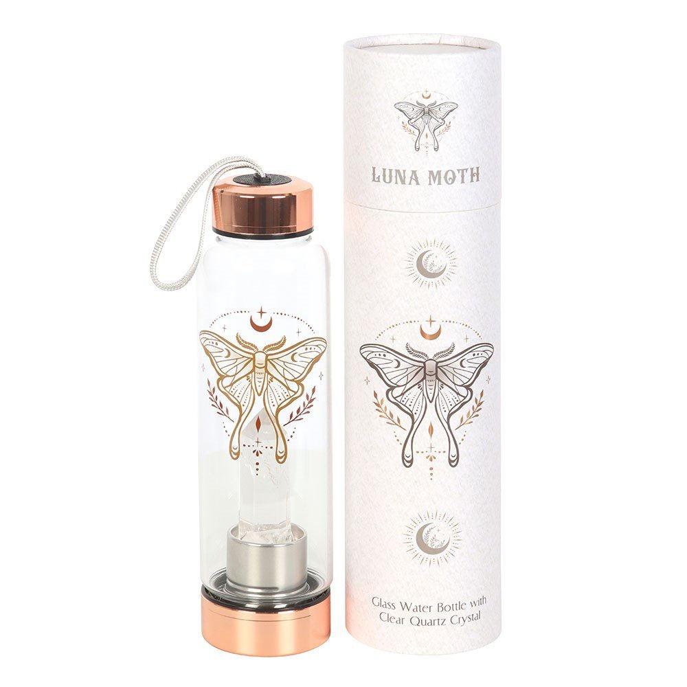 Water Bottle Clear Quartz Luna Moth 500ml