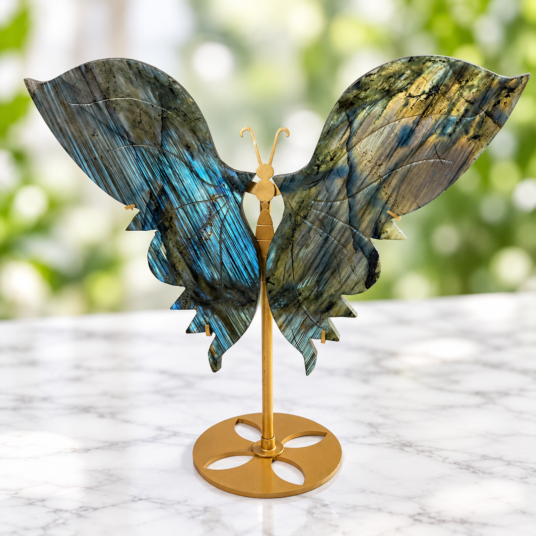 Butterfly Wings Labradorite Premium Quality on Stand - Instore Only!