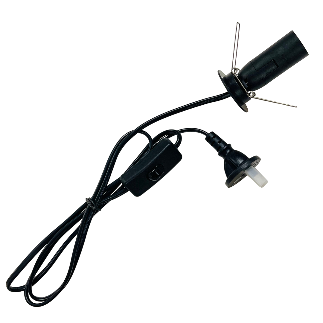 Cord Old Style Salt Lamp Black 240v