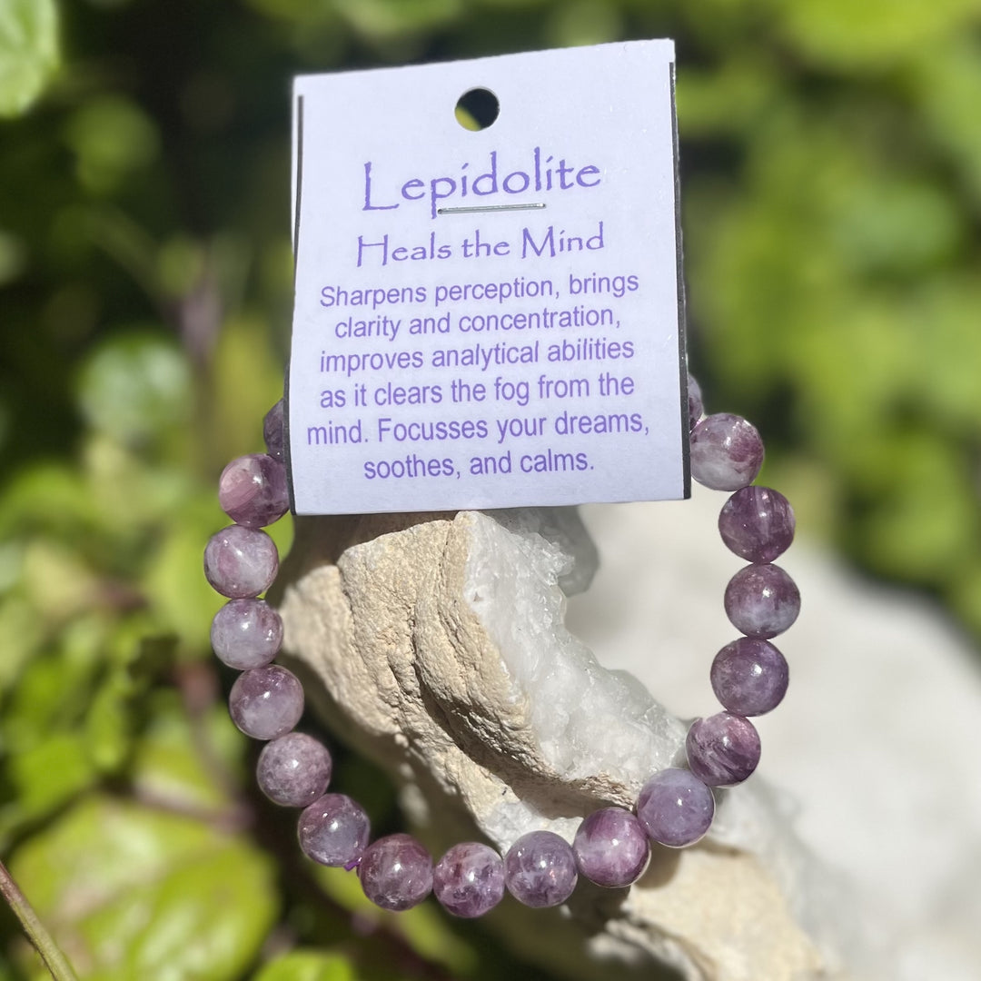 Bracelet Lepidolite 8 mm Beads
