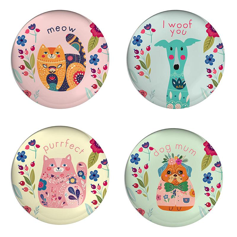 Magnet Animals Glass 5 cm | Carpe Diem With Remi
