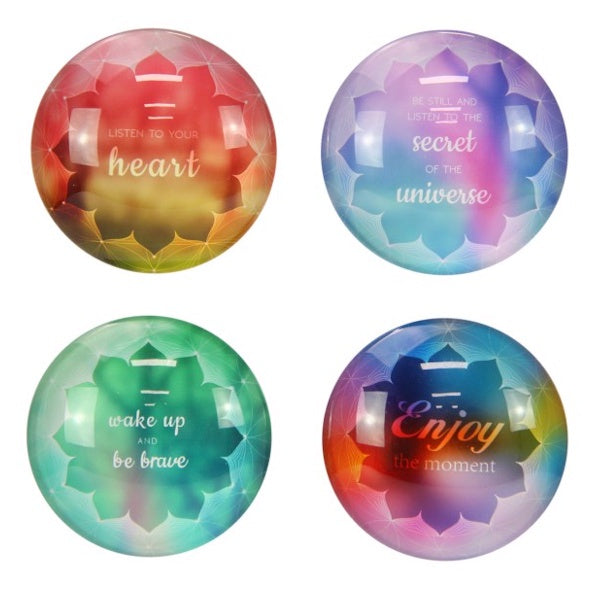 Magnet Lotus Inspirational Round 5.0 cm | Carpe Diem With Remi