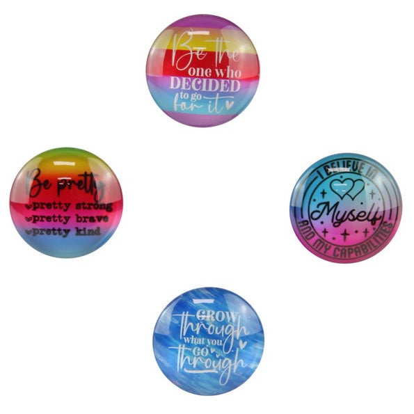 Magnet Inspirational Glass Round 5.0 cm | Carpe Diem With Remi