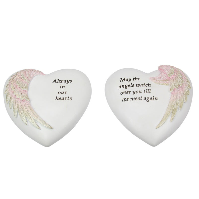 Heart Angel Wings Memorial 15 cm