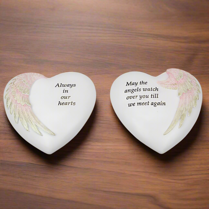 Heart Angel Wings Memorial 15 cm