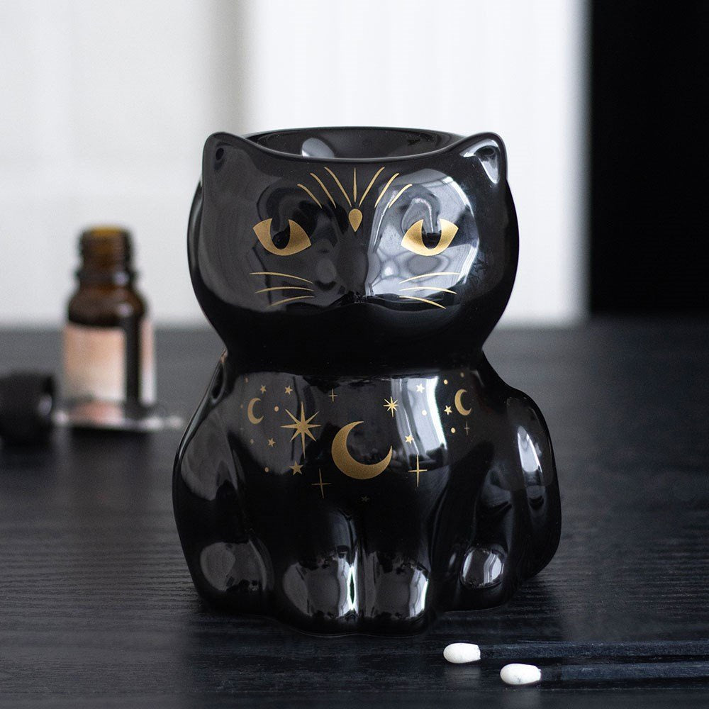 Oil Burner Black Cat Magick
