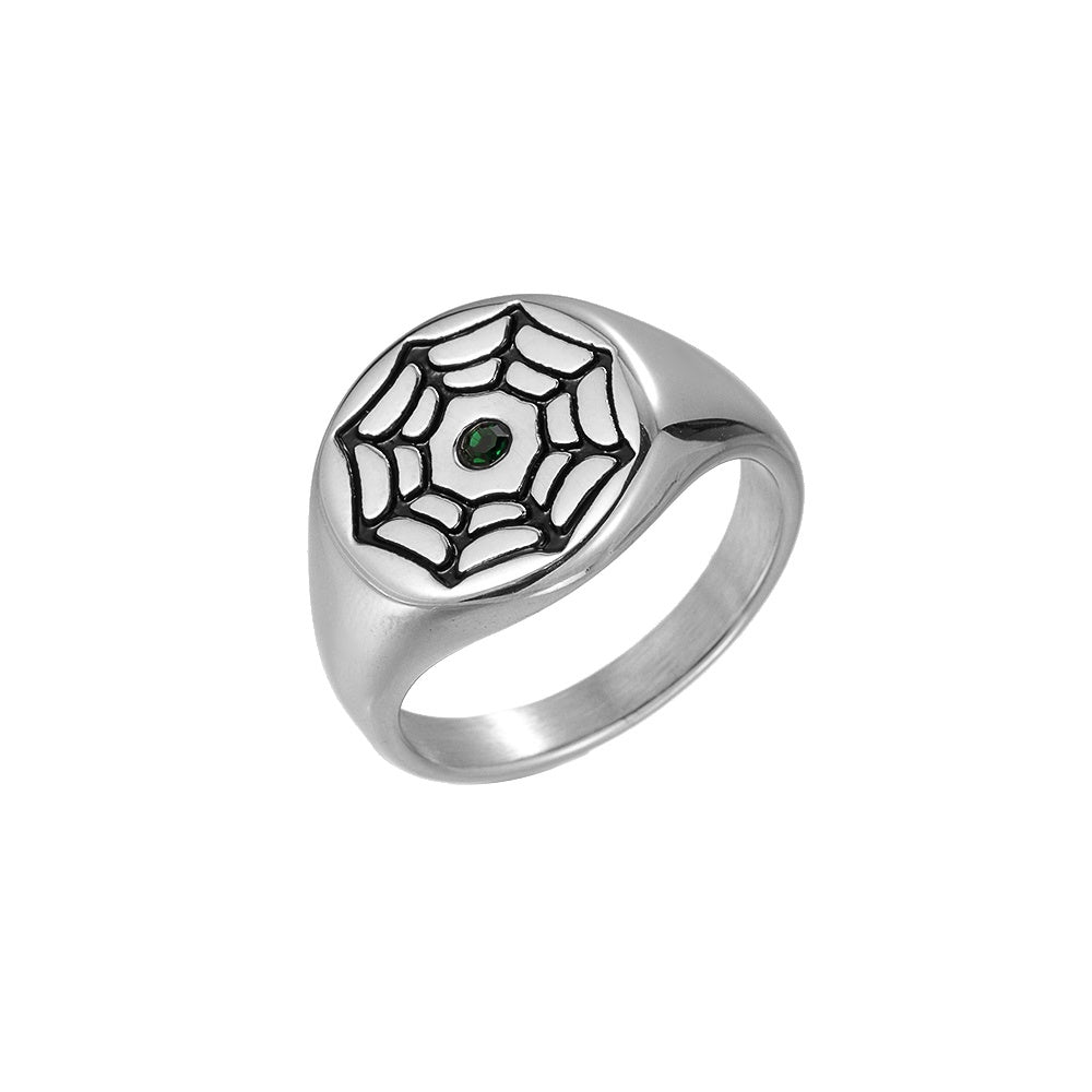 Ring Spider Web Stainless Steel