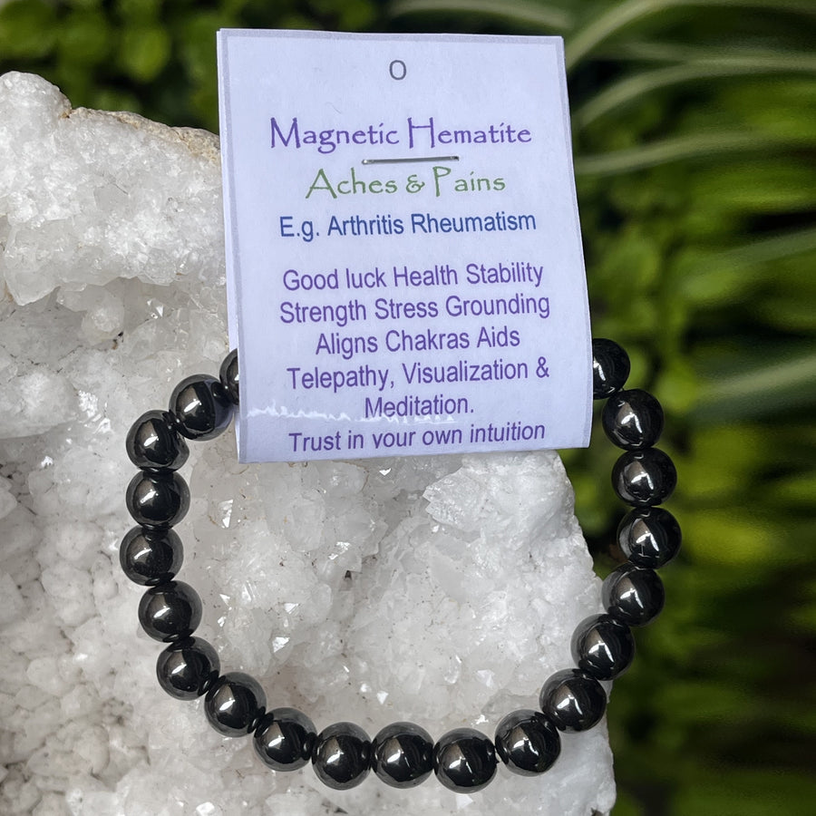 Bracelet Hematite Magnetic 8mm Beads | Carpe Diem With Remi