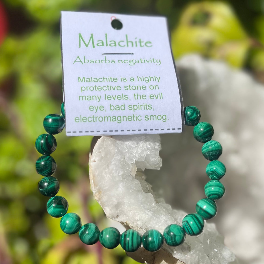Bracelet Malachite Beads 8mm