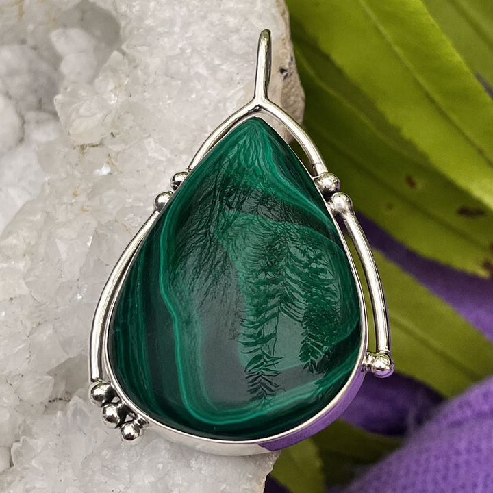 Pendant Malachite Teardrop