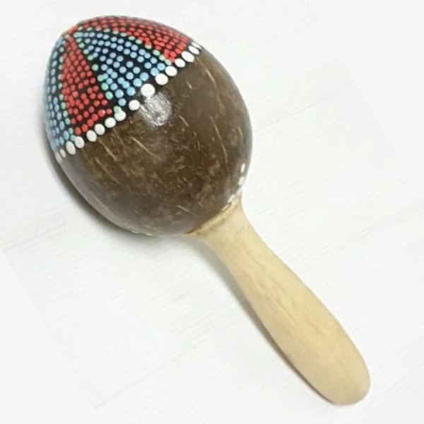 Maracca Coconut Dot Painted
