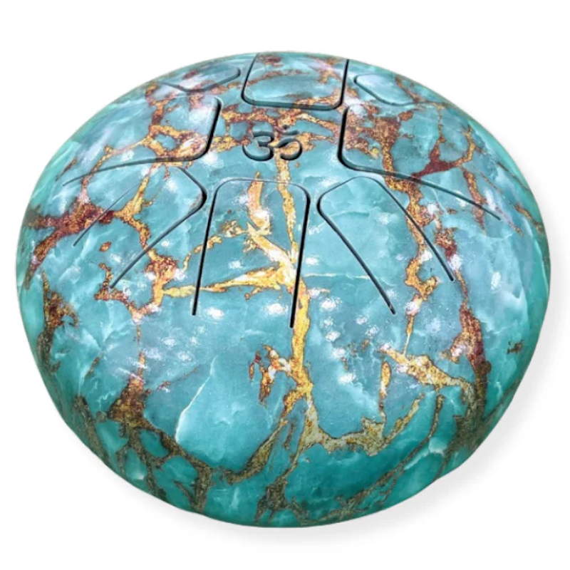 Tongue Drum Hapi Marble Turquoise Set 16.5 cm