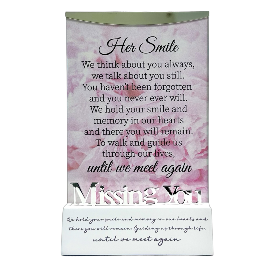 Plaque Missing You Her Smile
