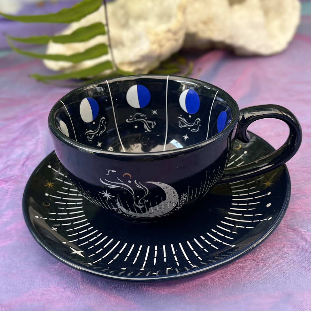 Teacup Blue Moon Phase Ceramic Set