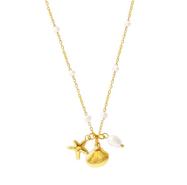 Necklace Sea Charms Gold-plate