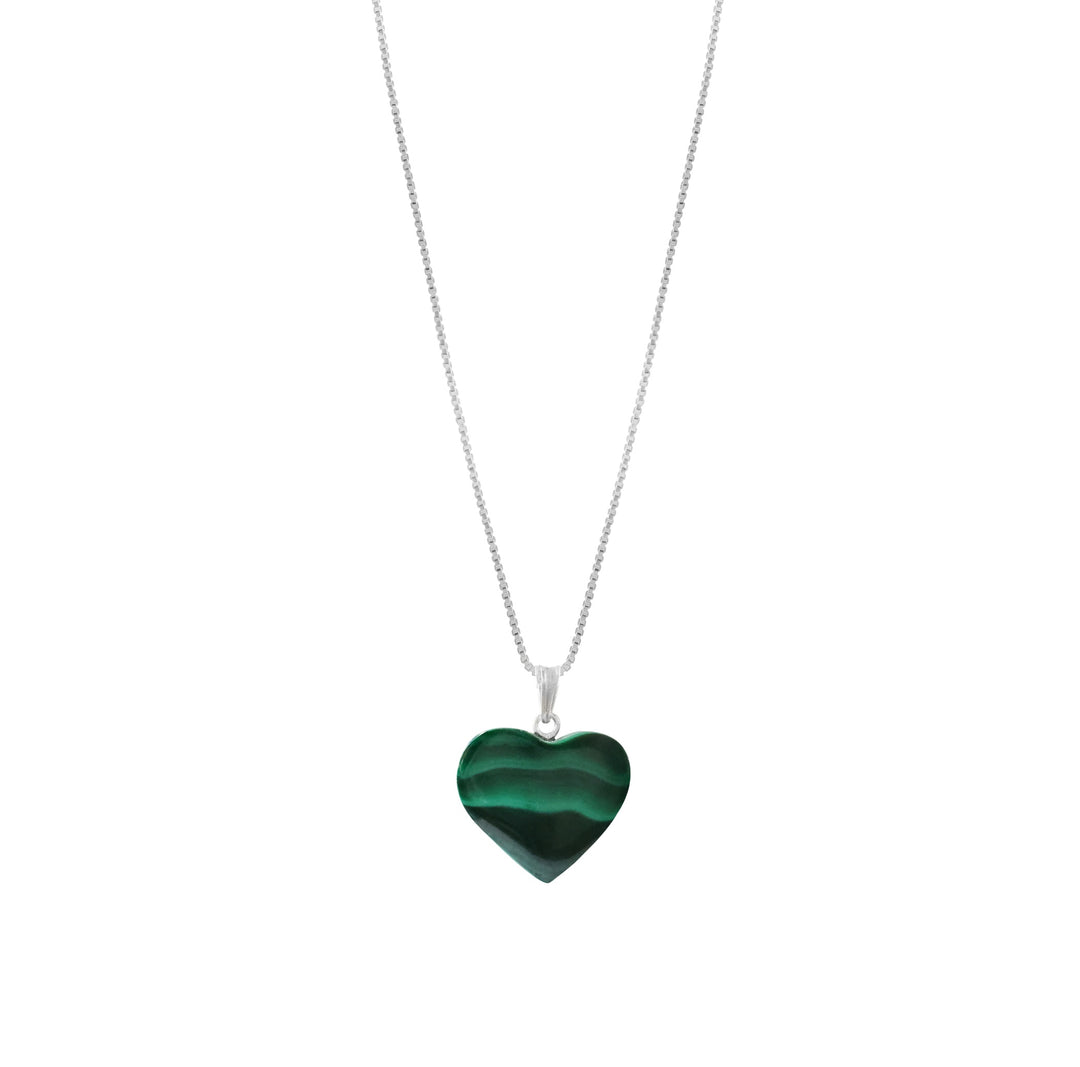 Necklace Malachite Heart