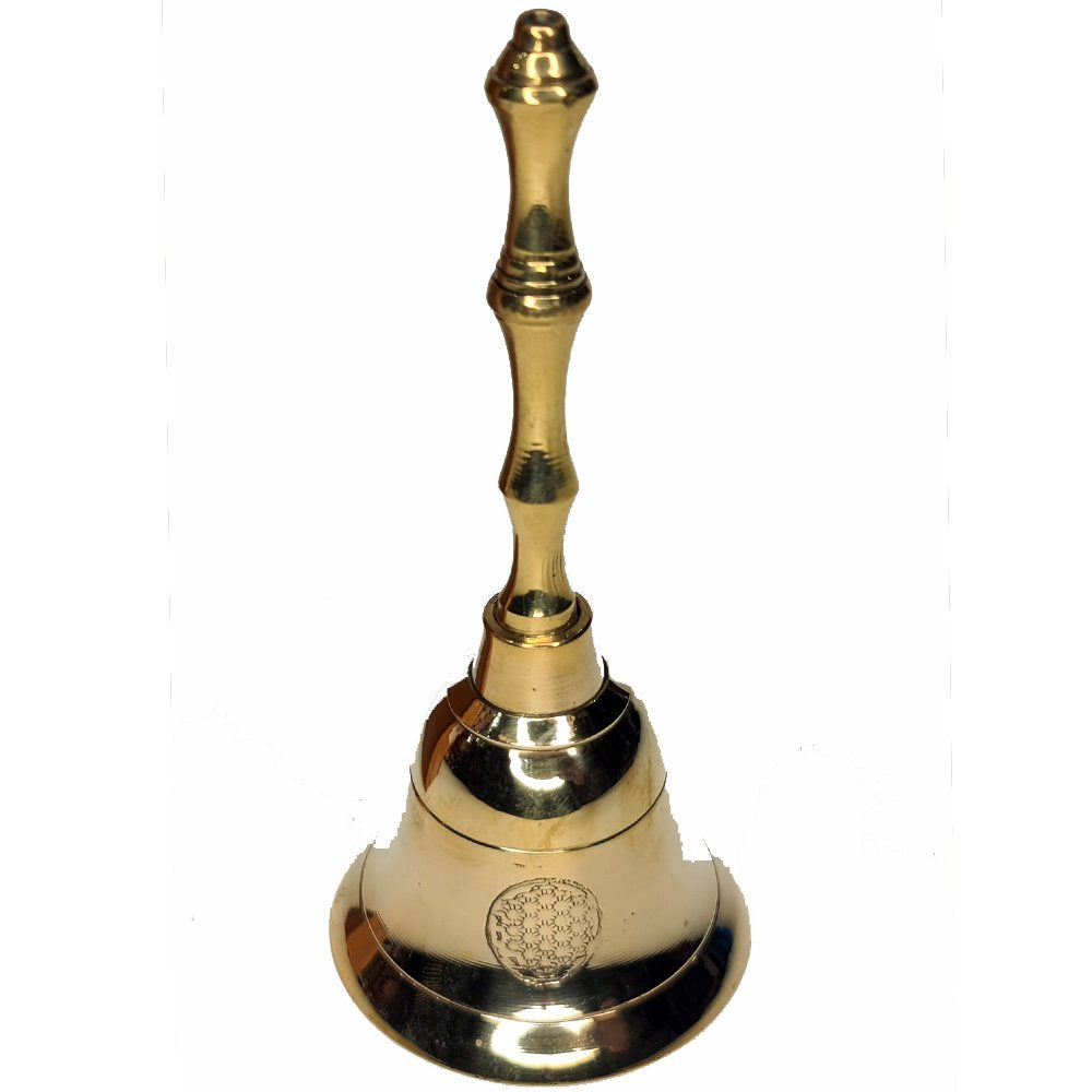 Altar Bell Flower of Life Gold 13 cm