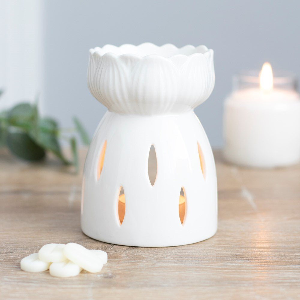 Oil Burner Lotus Flower Glossy - IN STORE ONLY