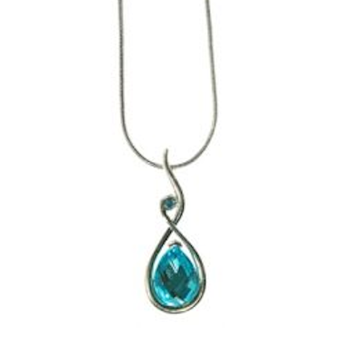 Necklace Blue Crystal Faceted Snake Chain | Carpe Diem With Remi