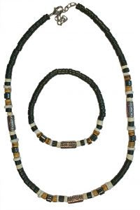 Choker Black Natural Set